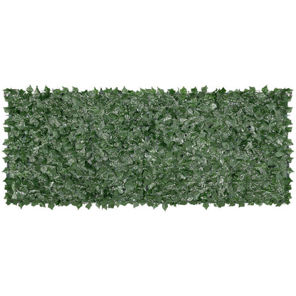 Ivy Privacy Fence, 990 x 2490 mm Artificial Green Wall Screen, Greenery Ivy Fence with Mesh Fabric and Reinforced Joint, Fake Hedges Vine Leaf Decoration for Outdoor Garden, Backyard