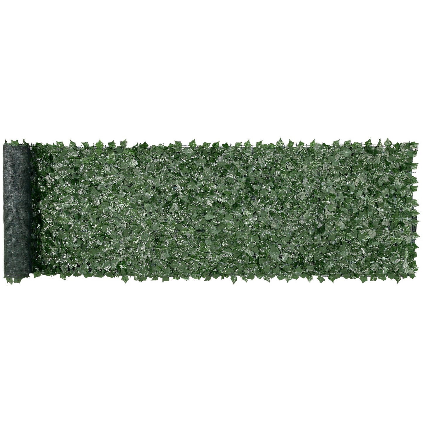 Ivy Privacy staket, 1 x 4 m konstgjord grön väggskärm, grönt murgröna staket med nättyg och förstärkt fog, falska häckar vinbladsdekoration för utomhusträdgård, gård, balkong