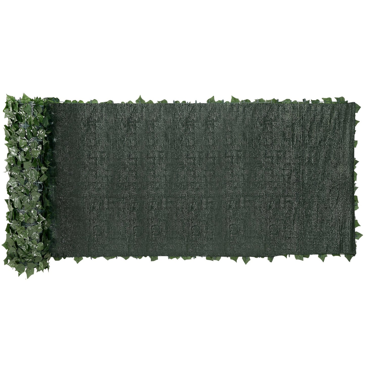 Ivy Privacy staket, 1 x 4 m konstgjord grön väggskärm, grönt murgröna staket med nättyg och förstärkt fog, falska häckar vinbladsdekoration för utomhusträdgård, gård, balkong