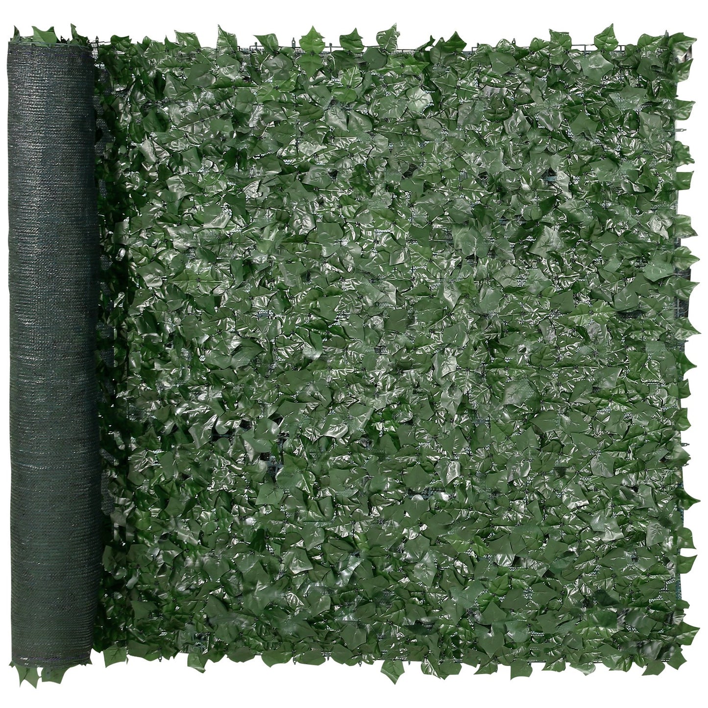 Ivy Privacy Fence, 1.5 x 2.5 m Artificial Green Wall Screen, Green Ivy Fence with Mesh Fabric and Reinforced Joint, Fake Hedges Vine Leaf Decoration for Outdoor Garden, Yard, Balcony