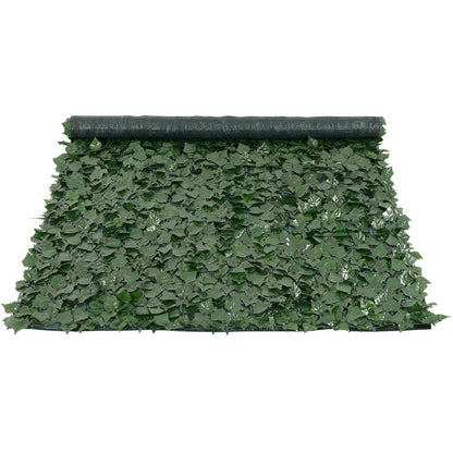 Ivy Privacy Fence, 1.5 x 2.5 m Artificial Green Wall Screen, Green Ivy Fence with Mesh Fabric and Reinforced Joint, Fake Hedges Vine Leaf Decoration for Outdoor Garden, Yard, Balcony
