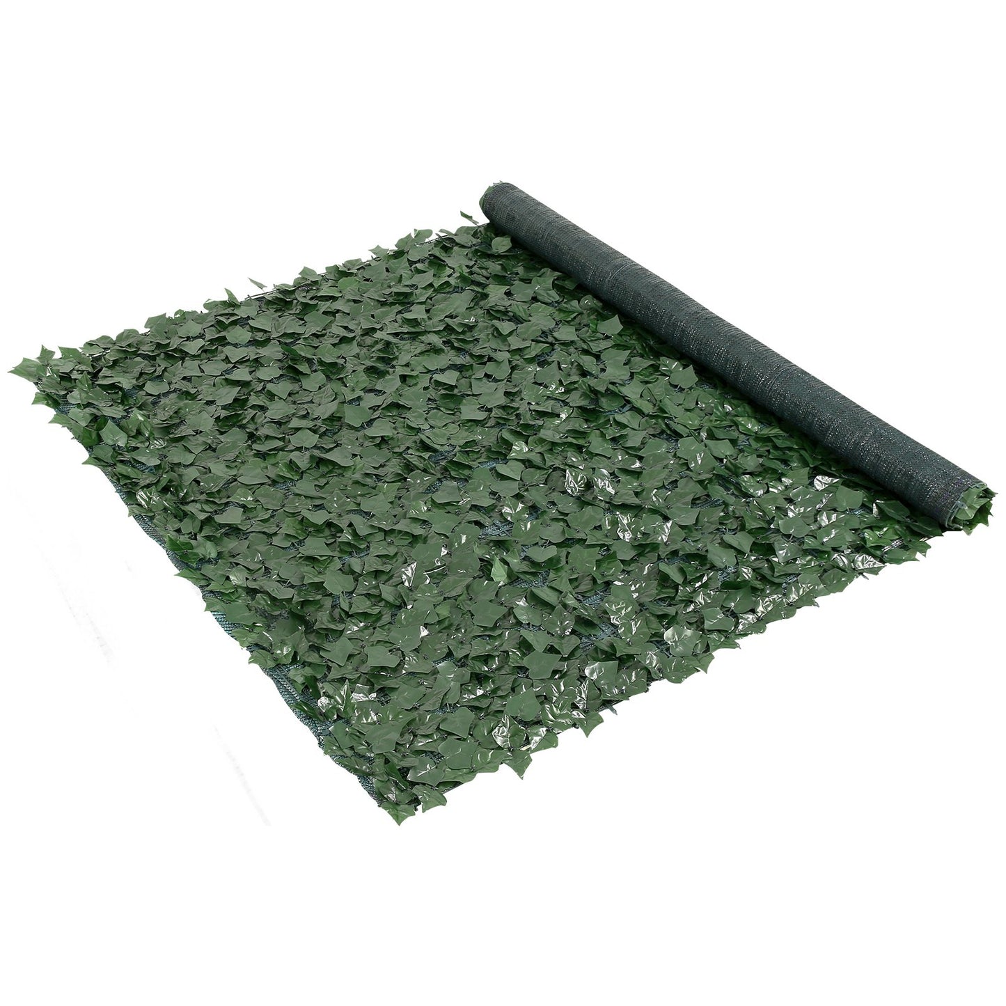 Ivy Privacy Fence, 1.5 x 2.5 m Artificial Green Wall Screen, Green Ivy Fence with Mesh Fabric and Reinforced Joint, Fake Hedges Vine Leaf Decoration for Outdoor Garden, Yard, Balcony