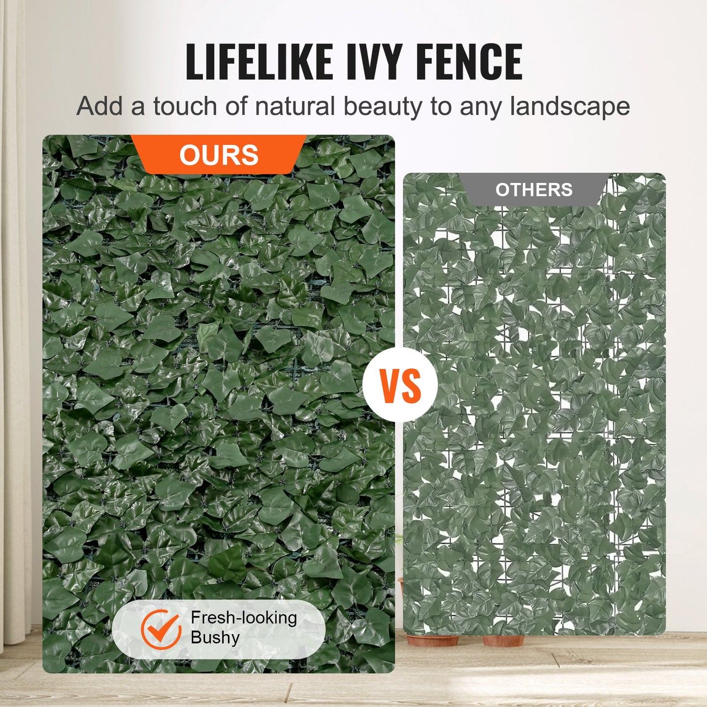 Ivy Privacy-staket, 1,5 x 3 m konstgjord grön väggskärm, grönt Ivy-staket med nättyg och förstärkt fog, falska häckar Vinbladsdekoration för utomhusträdgård, gård, balkong