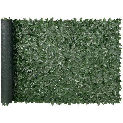 Ivy Privacy-staket, 1,5 x 3 m konstgjord grön väggskärm, grönt Ivy-staket med nättyg och förstärkt fog, falska häckar Vinbladsdekoration för utomhusträdgård, gård, balkong