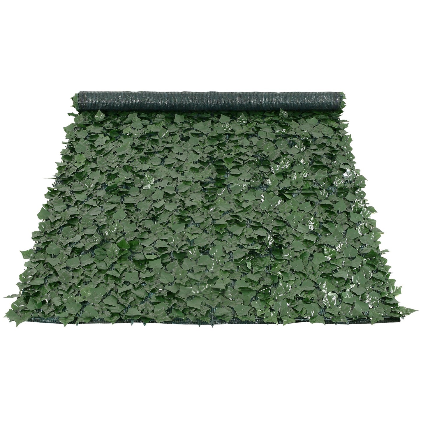 Ivy Privacy-staket, 1,5 x 3 m konstgjord grön väggskärm, grönt Ivy-staket med nättyg och förstärkt fog, falska häckar Vinbladsdekoration för utomhusträdgård, gård, balkong