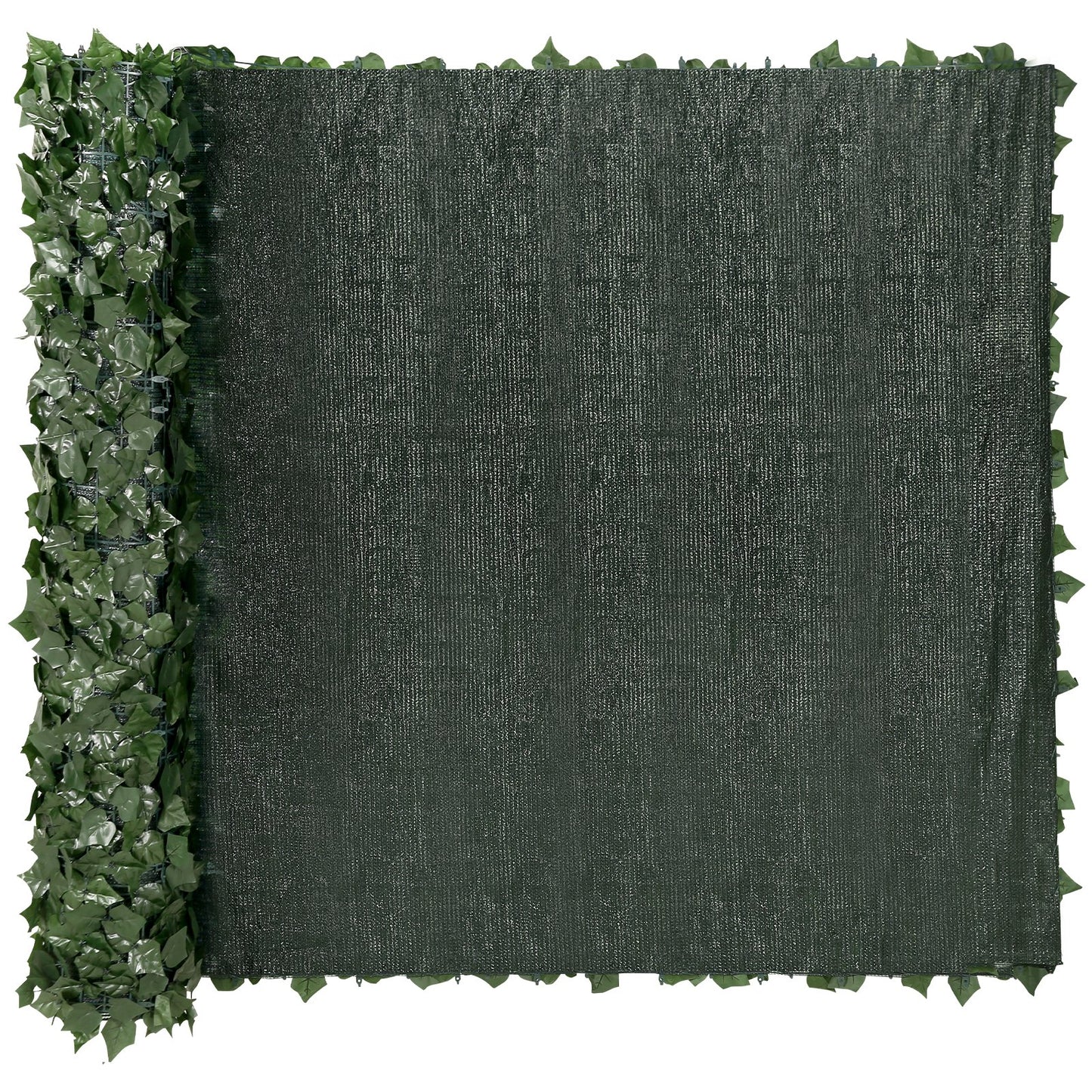 Ivy Privacy-staket, 1,5 x 3 m konstgjord grön väggskärm, grönt Ivy-staket med nättyg och förstärkt fog, falska häckar Vinbladsdekoration för utomhusträdgård, gård, balkong