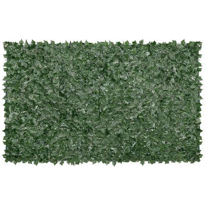 Ivy Privacy-staket, 1,5 x 3 m konstgjord grön väggskärm, grönt Ivy-staket med nättyg och förstärkt fog, falska häckar Vinbladsdekoration för utomhusträdgård, gård, balkong