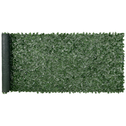 Ivy Privacy-staket, 1,5 x 4 m konstgjord grön väggskärm, grönt Ivy-staket med nättyg och förstärkt fog, falska häckar Vinbladsdekoration för utomhusträdgård, gård, balkong
