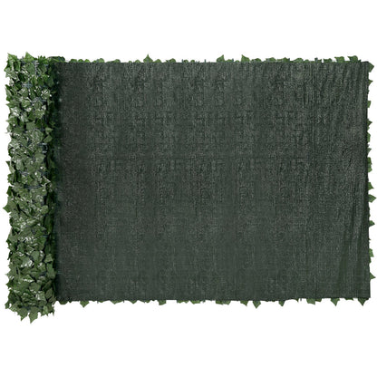 Ivy Privacy-staket, 1,5 x 4 m konstgjord grön väggskärm, grönt Ivy-staket med nättyg och förstärkt fog, falska häckar Vinbladsdekoration för utomhusträdgård, gård, balkong