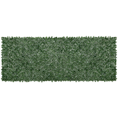 Ivy Privacy-staket, 1,5 x 4 m konstgjord grön väggskärm, grönt Ivy-staket med nättyg och förstärkt fog, falska häckar Vinbladsdekoration för utomhusträdgård, gård, balkong
