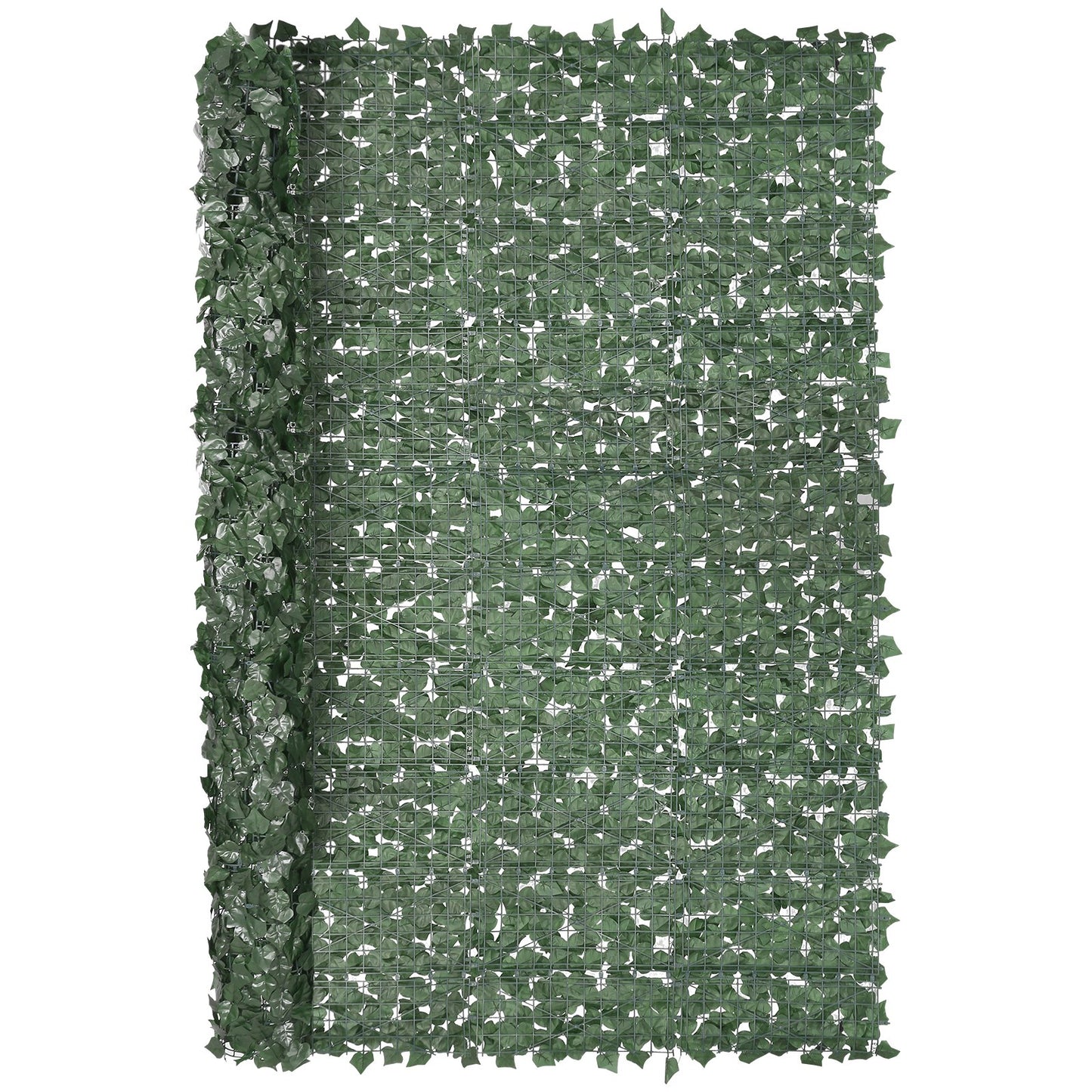 Ivy Privacy Fence, 2440 x 1830 mm Artificiell grön väggskärm, grönt Ivy staket med förstärkt fog, Faux häckar Vinbladsdekoration för utomhusträdgård, gård, balkong, uteplatsdekor