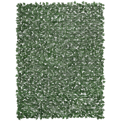 Ivy Privacy Fence, 2440 x 1830 mm Artificiell grön väggskärm, grönt Ivy staket med förstärkt fog, Faux häckar Vinbladsdekoration för utomhusträdgård, gård, balkong, uteplatsdekor