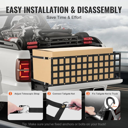 Heckklappennetz Pickup-Truck Heckklappennetz 60" x 18" für Full-Size-Trucks