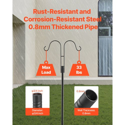 Dubbel Shepherds Krok 8-pack 1560 mm Robust Fågelmatarstång |  EU