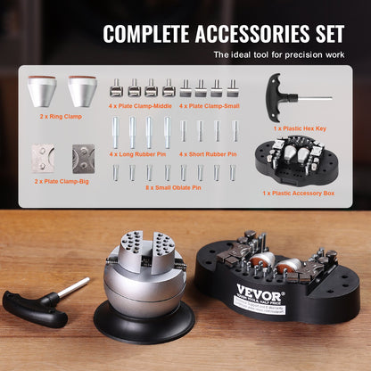 Kulskruv, 3" graveringsverktyg, 360° rotation graveringsblockskruvstäd, 30 st tillbehör Smycken graveringsblockverktyg Standardblock för ädelstensinläggning och småskalig gravering