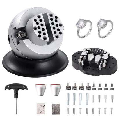 Kulskruv, 3" graveringsverktyg, 360° rotation graveringsblockskruvstäd, 30 st tillbehör Smycken graveringsblockverktyg Standardblock för ädelstensinläggning och småskalig gravering