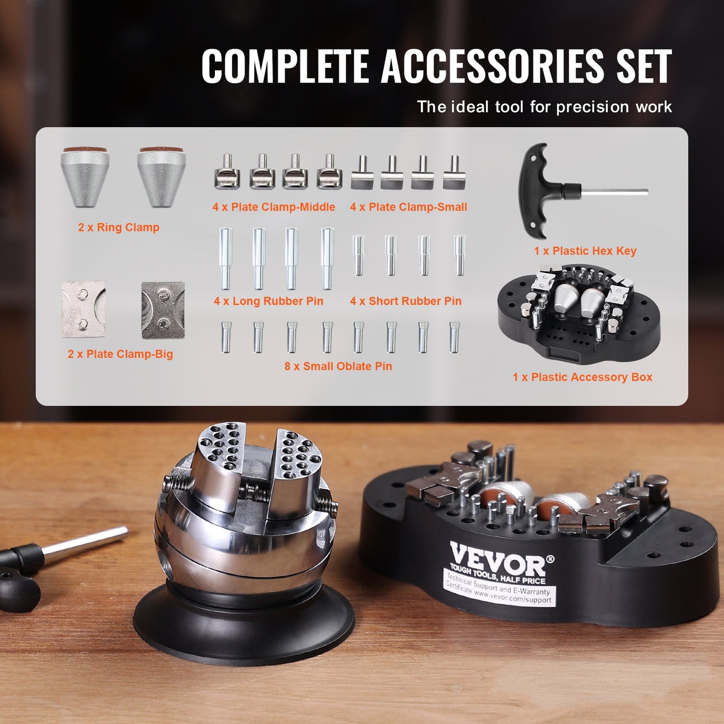 3 Inch Engraving Block Block Screwdriver with 30pcs Accessories Inlaid Diamonds Full Set Ball Screwdriver Bit Engraving Tools for Jewelry Handicraft