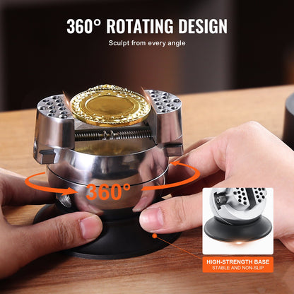 3 Inch Engraving Block Block Screwdriver with 30pcs Accessories Inlaid Diamonds Full Set Ball Screwdriver Bit Engraving Tools for Jewelry Handicraft
