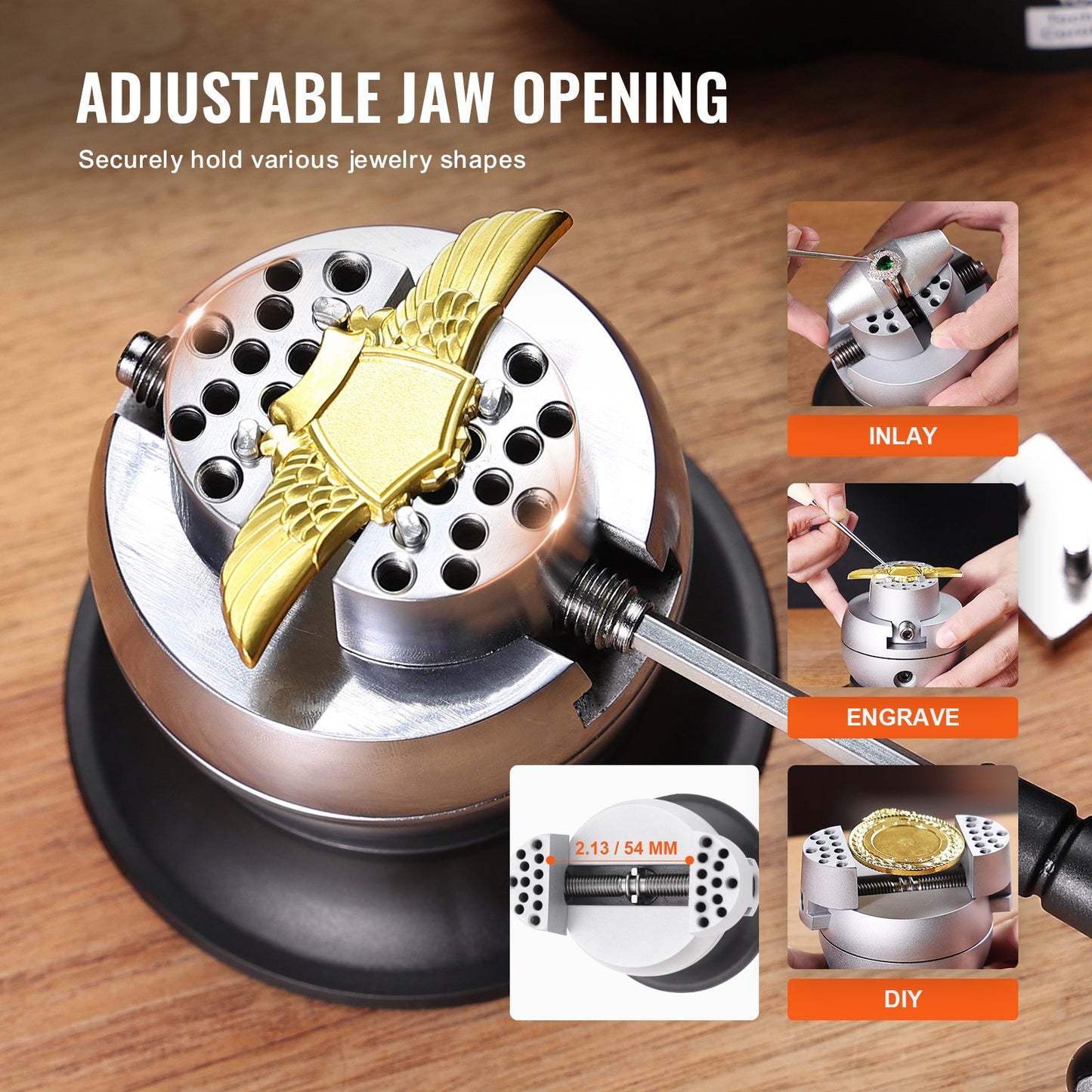 3 Inch Engraving Block Block Screwdriver with 30pcs Accessories Inlaid Diamonds Full Set Ball Screwdriver Bit Engraving Tools for Jewelry Handicraft