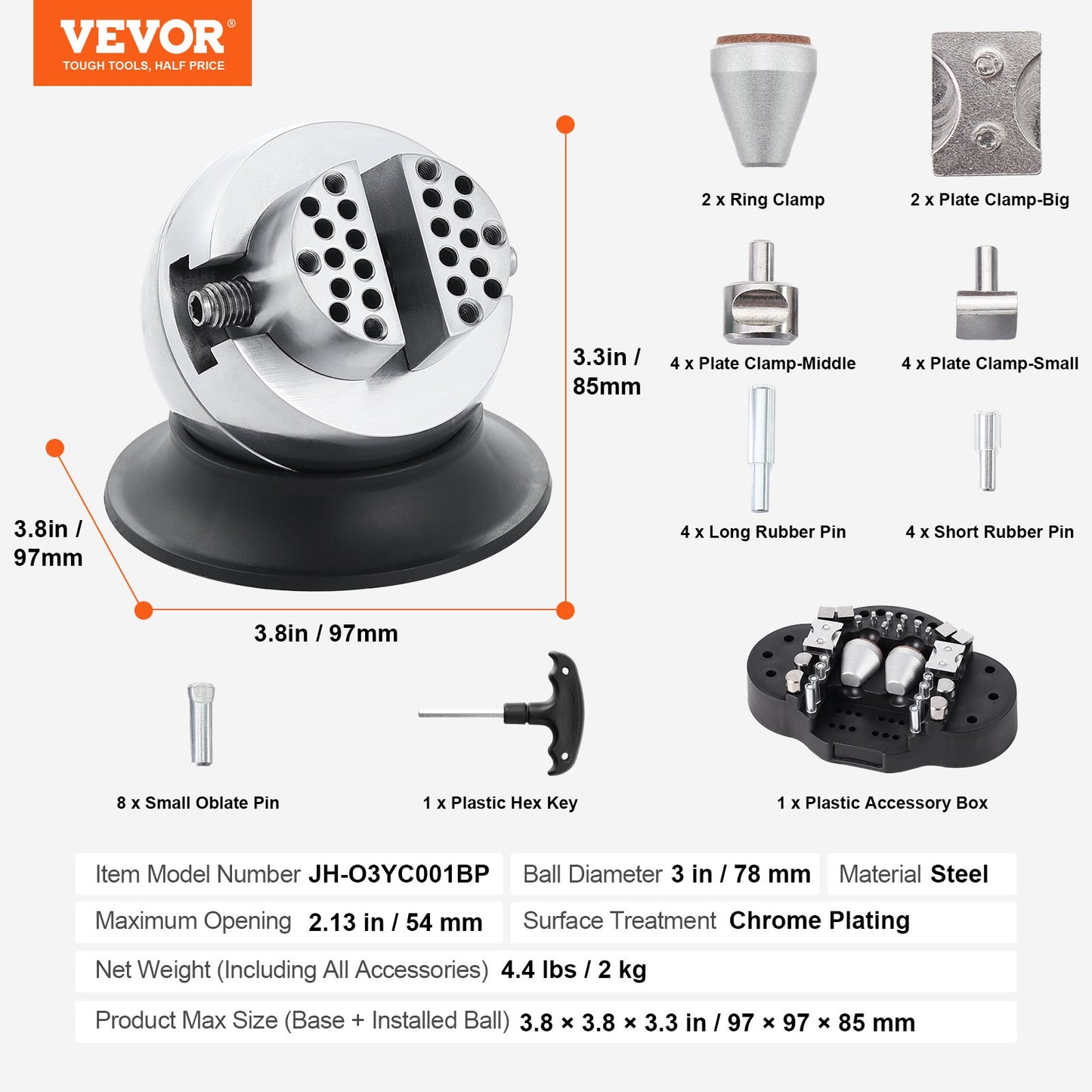 3 Inch Engraving Block Block Screwdriver with 30pcs Accessories Inlaid Diamonds Full Set Ball Screwdriver Bit Engraving Tools for Jewelry Handicraft