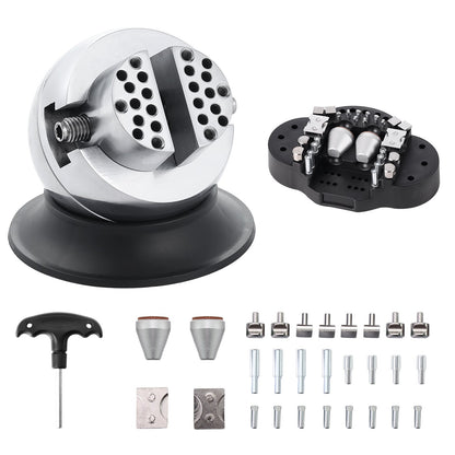 3 Inch Engraving Block Block Screwdriver with 30pcs Accessories Inlaid Diamonds Full Set Ball Screwdriver Bit Engraving Tools for Jewelry Handicraft