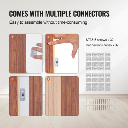 Trälameller akustikpaneler 8 st 96 x 6 tum för modern vägg svart valnöt