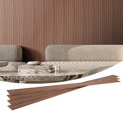 Trälameller akustikpaneler 8 st 96 x 6 tum WPC för modern vägggrå ek