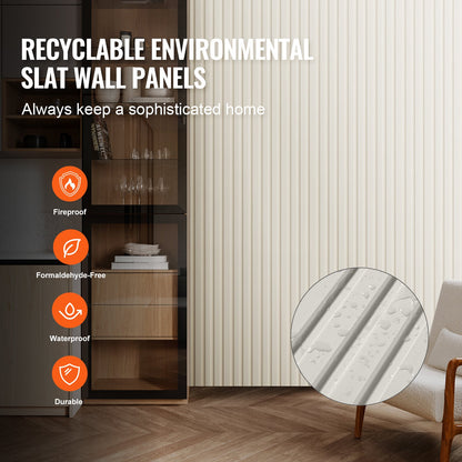 Trälameller akustikpaneler 8 st 96 x 6 tum för modern vägg matt vit