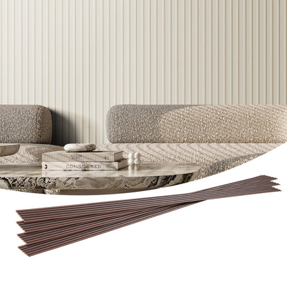 Trälameller akustikpaneler 8 st 96 x 6 tum för modern vägg matt vit