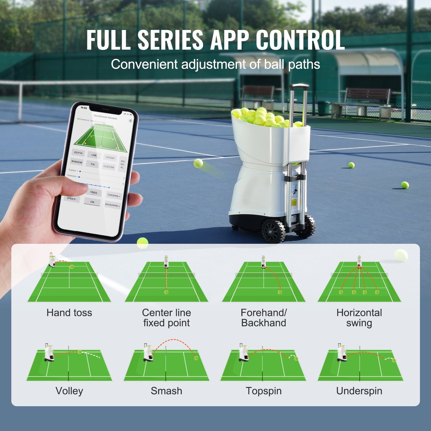 Tennisballmaschine Automatischer tragbarer Ballwerfer Trainingspraxis