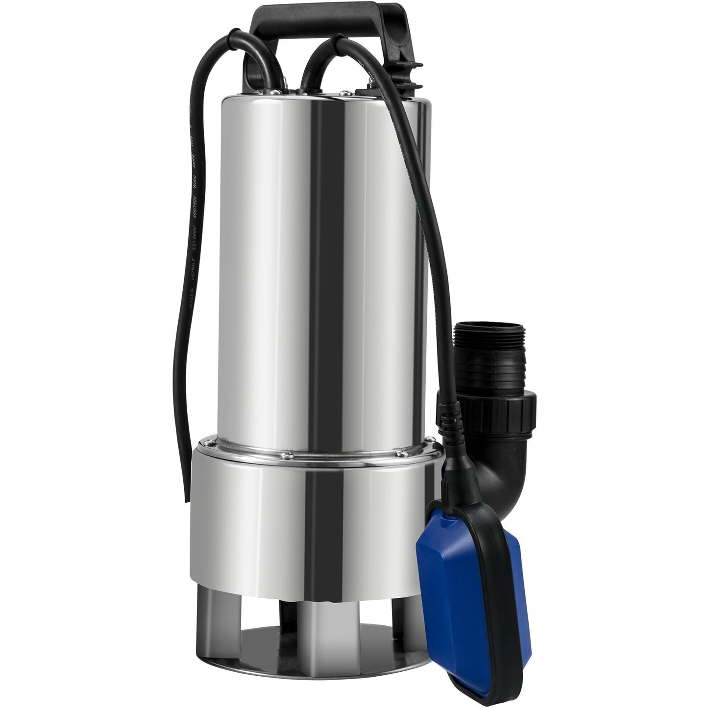 Tauchwasserpumpe, 1300 W, 20000 l/h, mit 10 m Kabel und automatischem Schwimmerschalter, Edelstahl und Gusseisen für schmutzige oder saubere, leere Gartenteiche, Pools, Whirlpools