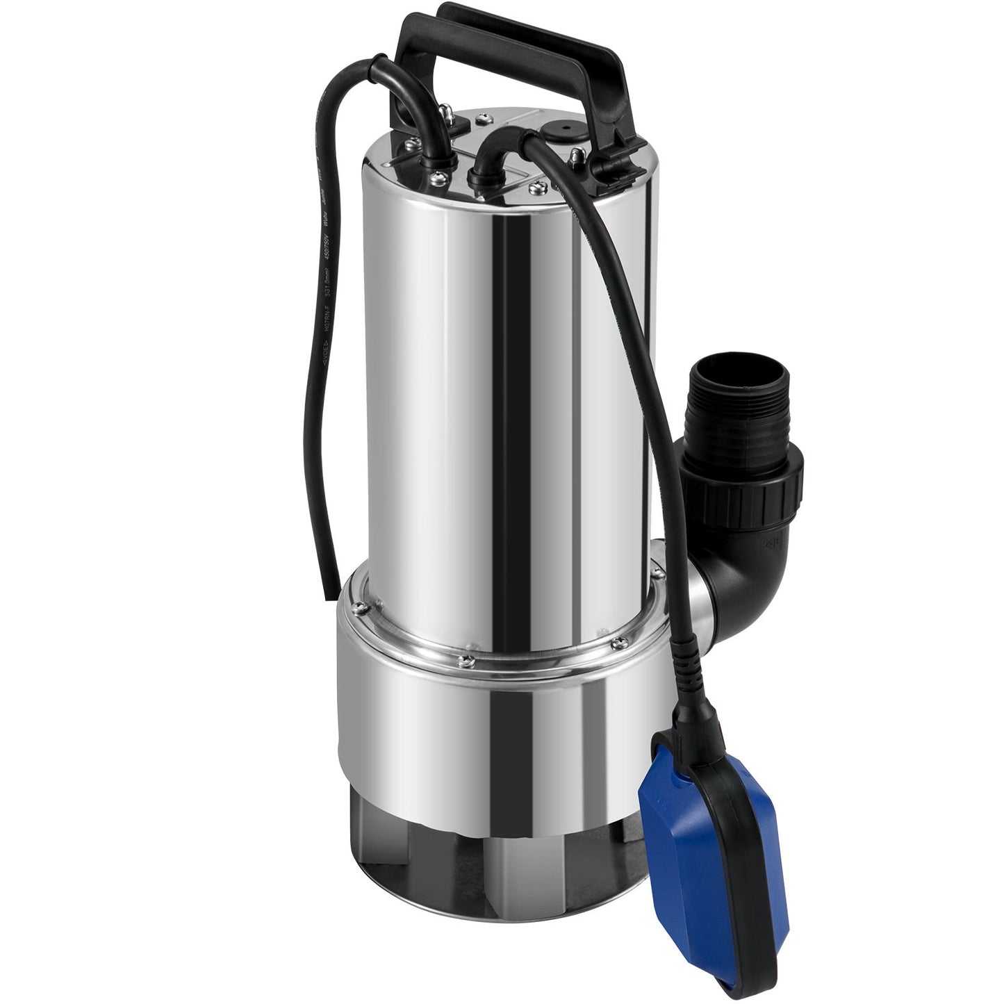 Tauchwasserpumpe, 1300 W, 20000 l/h, mit 10 m Kabel und automatischem Schwimmerschalter, Edelstahl und Gusseisen für schmutzige oder saubere, leere Gartenteiche, Pools, Whirlpools