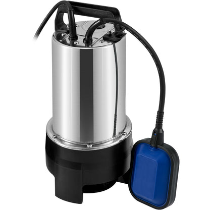 Dränkbar vattenpump, 1100W 20000L/H, med 10 m sladd och automatisk förbunden flottörbrytare, bärbart rostfritt stål för smutsigt eller rent, dräneringsöversvämningar, tomma trädgårdsdammar, simbassänger, badtunnor