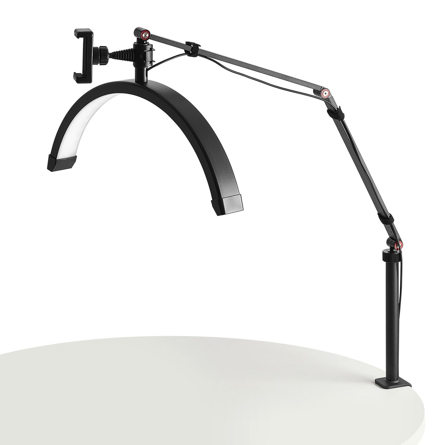 Half Moon Light for Esthetician 2 in 1 LED Floor and Desk Lamp Lash Light Arched