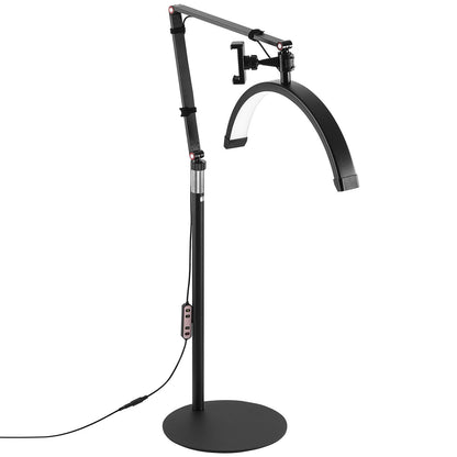 Half Moon Light for Esthetician 2 in 1 LED Floor and Desk Lamp Lash Light Arched
