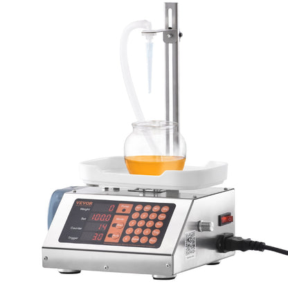 Vätskepåfyllningsmaskin, 5-300 g vägningskapacitet, automatisk flaskpåfyllningsmaskin, tappningsmaskin Peristaltisk pump Digital kontroll för mjölk, vatten, vin, dryck, sojasås (enkel munstycke)