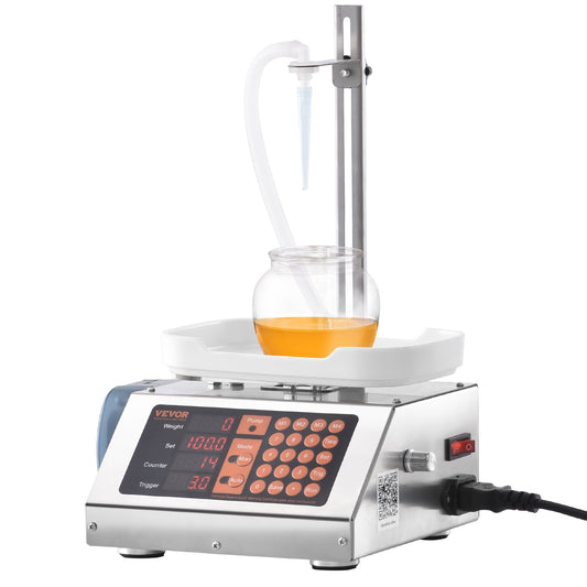 Vätskepåfyllningsmaskin, 5-300 g vägningskapacitet, automatisk flaskpåfyllningsmaskin, tappningsmaskin Peristaltisk pump Digital kontroll för mjölk, vatten, vin, dryck, sojasås (enkel munstycke)