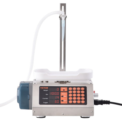 Vätskepåfyllningsmaskin, 5-300 g vägningskapacitet, automatisk flaskpåfyllningsmaskin, tappningsmaskin Peristaltisk pump Digital kontroll för mjölk, vatten, vin, dryck, sojasås (enkel munstycke)