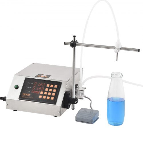 liquid filling machine, 5-650ml filling capacity, automatic bottle filling machine, bottling machine peristaltic pump Digital control for milk, water, wine, beverage, soy sauce (single nozzle) | EU