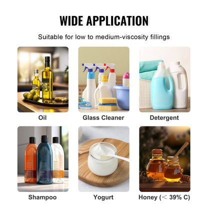 Liquid Filling Machine, 30-15000g Weighing Capacity, Automatic Bottle Filling Machine Bottling Machine Digital Control for Milk, Water, Oil, Wine, Beverage, Detergent, Shampoo (Single Nozzle)