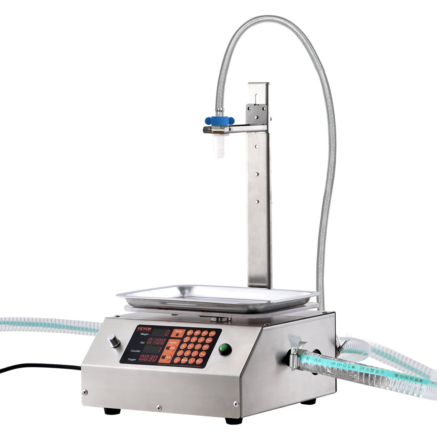 Liquid Filling Machine, 30-15000g Weighing Capacity, Automatic Bottle Filling Machine Bottling Machine Digital Control for Milk, Water, Oil, Wine, Beverage, Detergent, Shampoo (Single Nozzle)