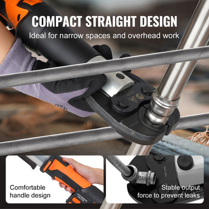 Pro Press Tool Pipe Crimping Kit Press Tool Battery Kit V15 V22 V28