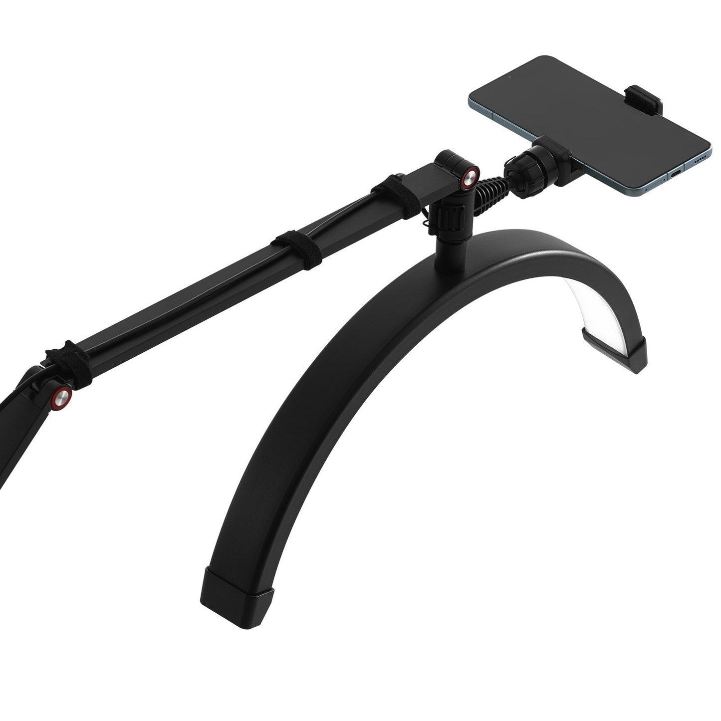 Nail table lamp 20 W Clip on Half Moon Lash Light with phone holder curved LED