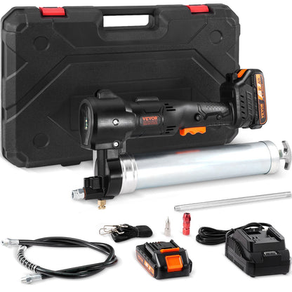 Sladdlös fettpistol elektrisk 20 volt 2,0 Ah batterisats 10000PSI med fodral