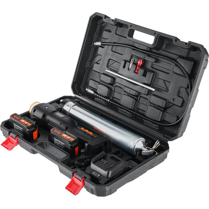 Sladdlös fettpistol elektrisk 20 volt 2,0 Ah batterisats 10000PSI med fodral