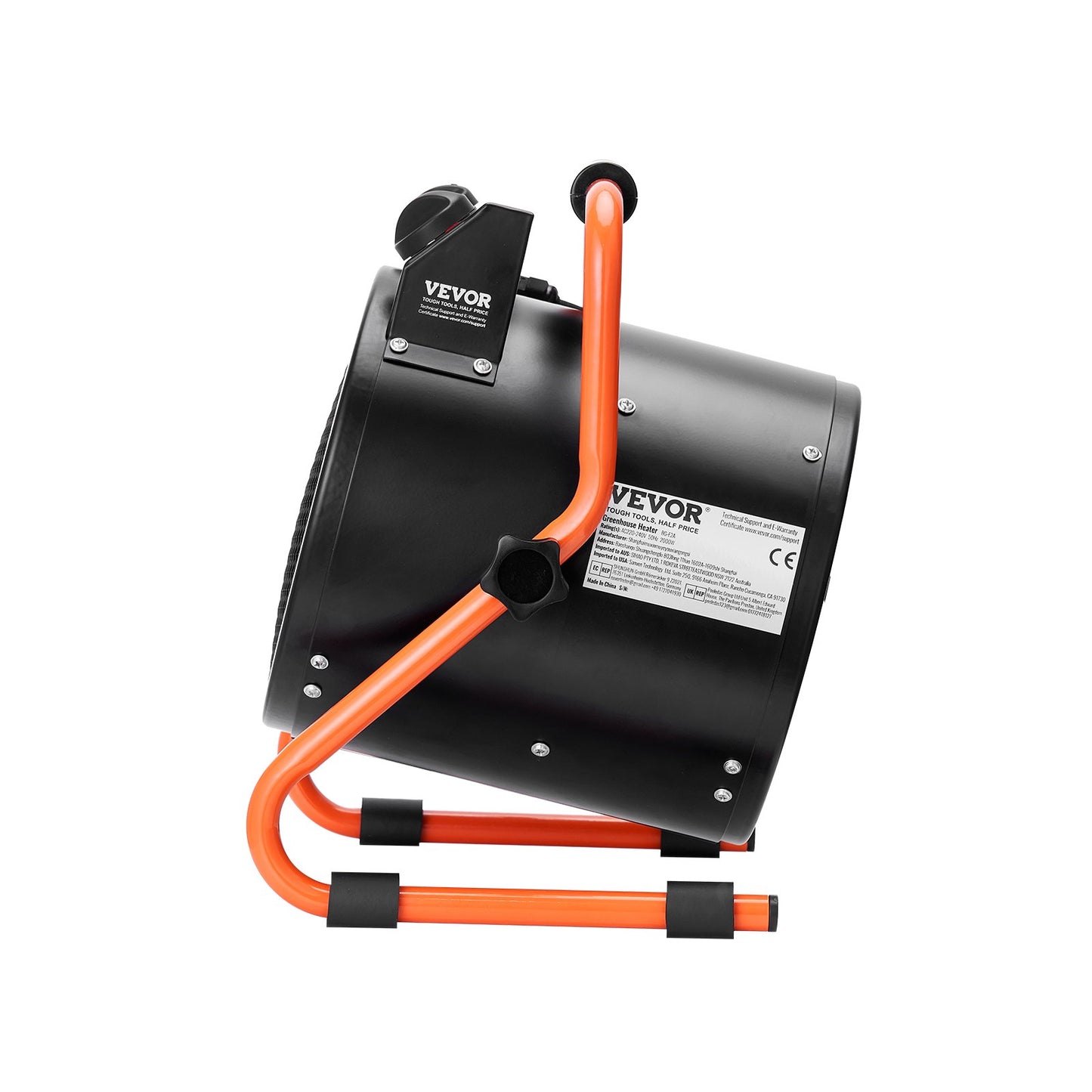 Greenhouse heater 2000W Fast heating with overheating protection Waterproof