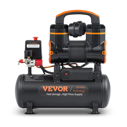 Luftkompressor 2,1 gallon 900W 2,2 CFM@ 90PSI 70 dB Ultra tyst oljefri