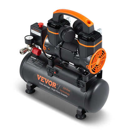 Luftkompressor 2,1 gallon 900W 2,2 CFM@ 90PSI 70 dB Ultra tyst oljefri