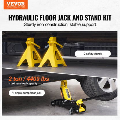 Low Profile Golvjack 2 Ton Heavy Duty enkelkolvshydraulisk pump
