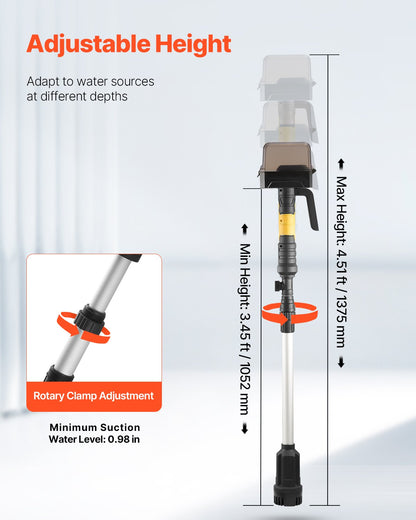 Cordless Stick Water Transfer Pump for Dewalt 20V MAX Battery (Tool Only)